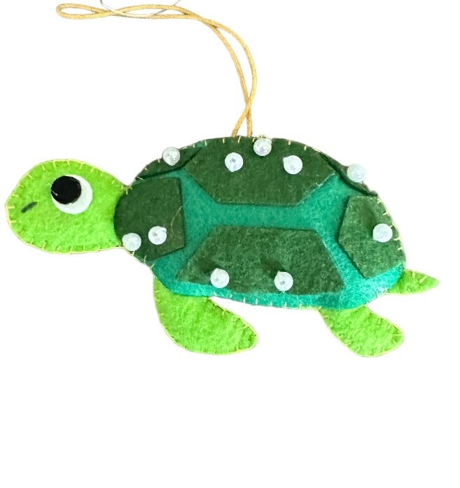 Turtle Felt Ornament Beach Tropical Bird Party Hawaii Birthday Animal Christmas