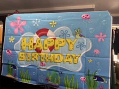 SpongeBob SquarePants Banner And 5×3.5ft Happy Birthday Backdrop