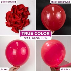 Red Giant Balloons 36 Inch 8 Pack Jumbo Red Balloon Large Round Latex Balloo…