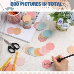 Round Cutouts Assorted Color Paper Bulletin Board Hippie Fits 2 Inch 600 PCS