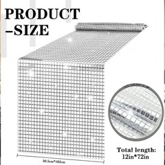 12 x 72 Inches Glitter Disco Party Table Runner Disco Ball Decor Retro 70s 80s