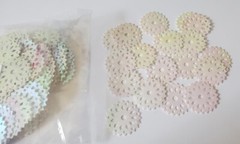 CraftbudyUS 100pcs x29mm AB White Circle Design for Table Confetti/Craft
