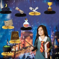 Magical Wizard Honeycomb Centerpiece Decorations 8Pcs Table Decorations