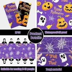 OHOME Decorations – Disposable Plastic Tablecloth | Party Decorations Halloween