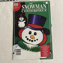 Paper Magic Group Christmas Honeycomb Tissue Centerpiece Lot Snowy Pine Snowman