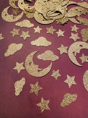 Moon and Stars Confetti, Twinkle Twinkle Little Star confetti, Stars Party Decor