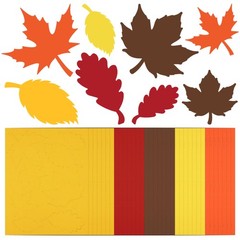 Fall Leaves Paper Cutouts Maple Leaf Bulletin Board Decor Craft 280 PCS