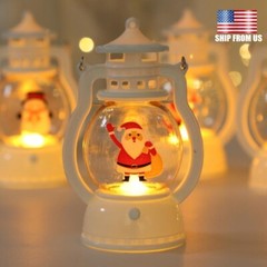 4/2× LED Christmas Hand-held Lamp Night Light Lantern Decor w/ Batteries Gift US
