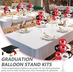 4 Set Graduation Party Balloon Stand Kits for Table Centerpieces Balloon Tables
