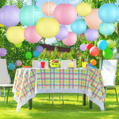 Pastel Paper Lanterns Decorative, Classroom Decor Macaron-Color Neon Hanging Pap
