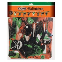 Beistle Vintage Halloween 7ft Jointed Party Streamer Pumpkin Ghost Cat Witch