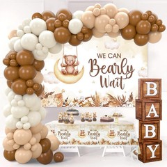 Teddy Bear Baby Shower Decorations – Baby Boxes with Letters,Boho Balloons,We…