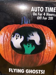 Ghost Pumpkin Projector Pumpkin Carving Accessory, 3.5″, Green White