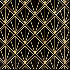 16 GLITZ AND GLAM LUNCH NAPKINS PARTY TABLE DECORATION ART DECO GATSBY 20’S NYE