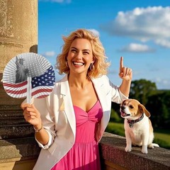 20 Pack Paper Folding Hand Fans,Decoration Stars & Stripes July 4th Patriotic…
