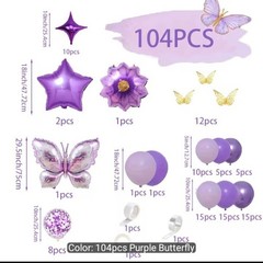 266 Pcs Birthday Decorations Set Kits for Woman Girls, Purple, Prink &Gold