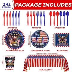 Complete Iridescent Party Tableware – 9in Plates & 7in Dessert Plates Included