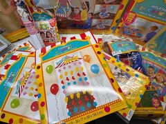 Large lot of carnival theme birthday party supplies