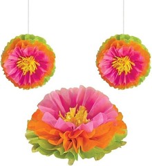 Stunning Hibiscus Fluffy Flower Decoration – 16″, Pack of 3 – Flower Decoration