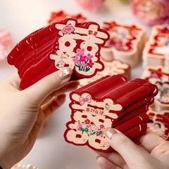 120 Pcs Chinese Wedding Double Happiness Confetti Red Table Decorations Party