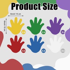 Large Foam Hand Cutouts Assorted Color Classroom Bulletin Board 6 Inch 48 PCS