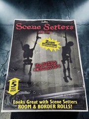 Halloween Scene Setter Wall Decor Lot Skeletons Death Haunted Signs Tombstones