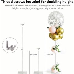 Balloon Centerpiece Stand Kit Heavy Duty Acrylic Tabletop Decoration Support New