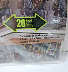 ZOMBIE Room Roll Spirit Halloween Decor 2 Rolls 4 ft X 20 ft New in Pkg