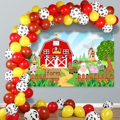 Farm Animals Theme Party Decorations Farm Barn Backdrop Banner Farmhouse Animals