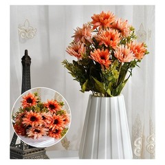 11-Piece Silk Chrysanthemum Flower Bouquet 41cm for Modern Interior Decoration