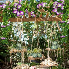 CISDUEO 2 Pcs Artificial Vines Silk Morning Glory for Outdoor Purple