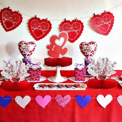 8 Pieces Red Heart Paper Table Centerpieces for Celebrate Valentine’s Day, Ta…