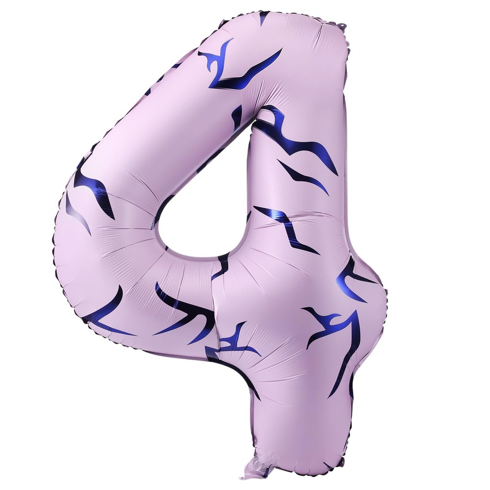 40 Inches Number 4 Balloon with Kpop Theme Tattoo Design Big Large Number Foi…