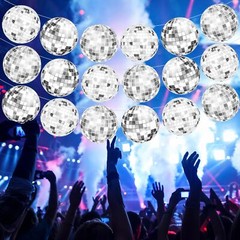 4pcs Sliver Disco Ball Party Banners 70s Disco Birthday Party Decoration Disc…