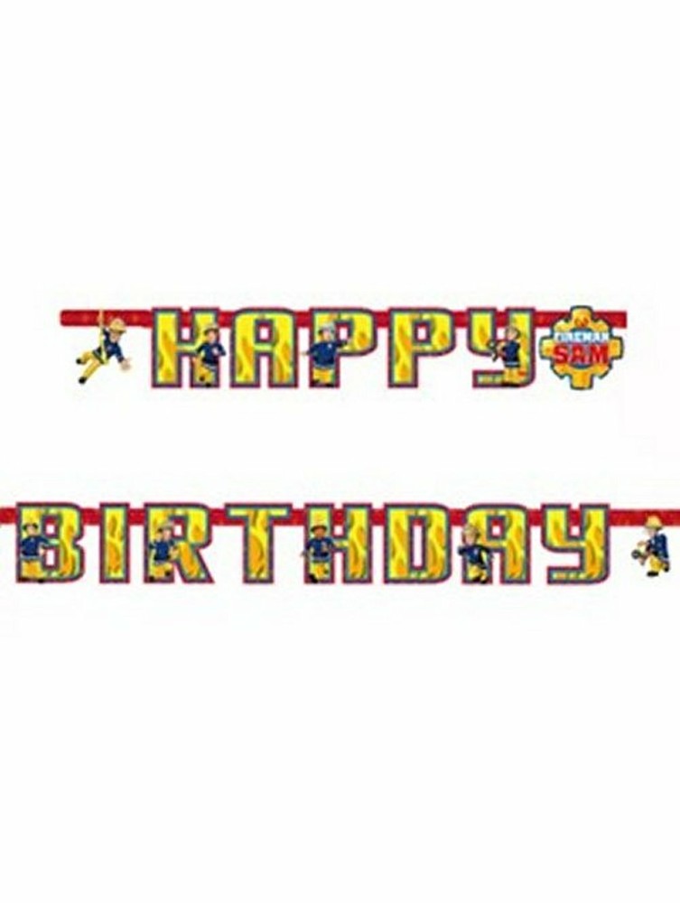 Fireman Sam ‘Happy Birthday’ Letter Jointed Banner 1.7M x 11CM