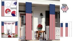 2-Pack Patriotic American Flag Banners – Perfect for July 4th Celebrations