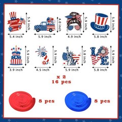 Patriotic 4th of July Decorations Set – Red White and Blue Party Supplies Inc…