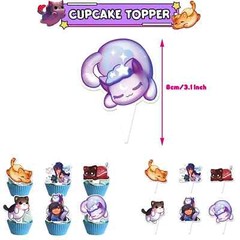 Aphmau Cat Theme Birthday Party Supplies Kits,for Kids Birthday Party Decoration