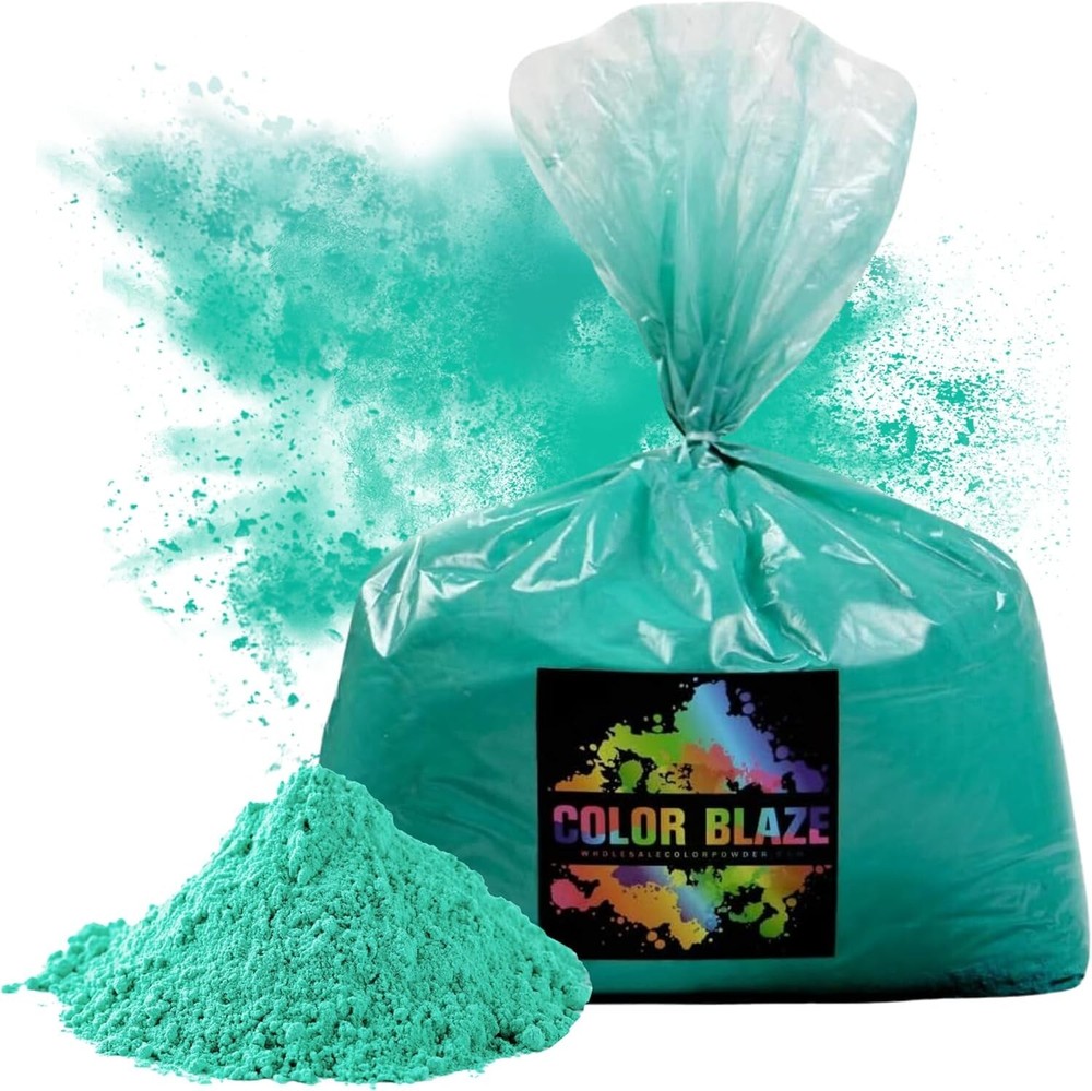 Color Blaze – 5lbs Teal Color Powder – Holi Festivals Color War Backyard Party