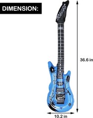 Assorted Color Inflatable Guitars – Waterproof 6-Pack for Vibrant Celebrations