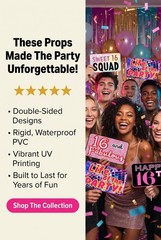 Sweet 16 Photo Booth Props