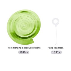 18 Pcs Light Green Party Hanging Double Strip with Hang Tag Hook