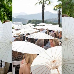 10PCS Parasol Wedding Umbrella Party Favor Bamboo Umbrellas for Bridal4952