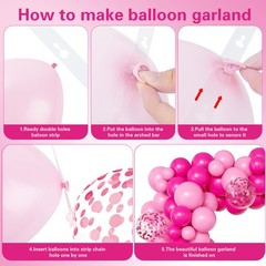 Pink Birthday Party Decorations for girls,Birthday Banner,Pink Backdrop,Hot P…