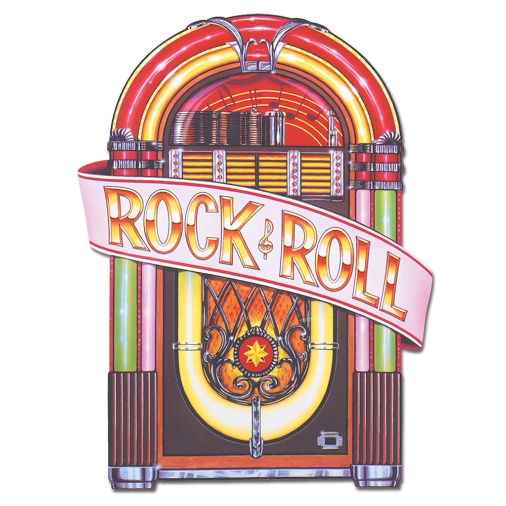 Beistle Rock and Roll Juke Box Cutout – 50’s/Rock & Roll | Party Supply