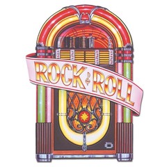Beistle Rock and Roll Juke Box Cutout – 50’s/Rock & Roll | Party Supply