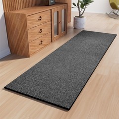 AREDO Runner Rug with Non Slip Rubber Backing, 6′ x 2′ (Runner), Black