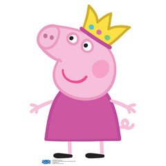 SC959 Peppa Pig Crown Mini Cardboard Cutout Standup