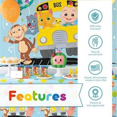 Cocomelon Party Supplies | Cocomelon Birthday Party Supplies |Cocomelon Backdrop