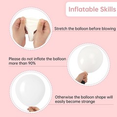 87pcs White Balloons Different Sizes 18 12 10 5 Inches for Garland Arch, Prem…